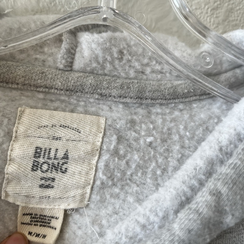 Billabong Pullover Hoodie Women's Medium Gray Waikiki Hawaii Paradise Retro Boho - Picture 2 of 11